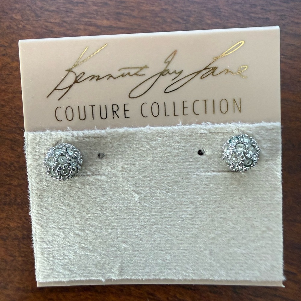 Kenneth Jay Lane diamond cluster stud earrings